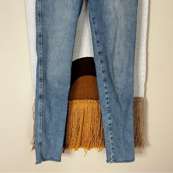 FREE PEOPLE RAW HIGH RISE JEGGING BLUE SIZE 27 - Picture 4 of 9